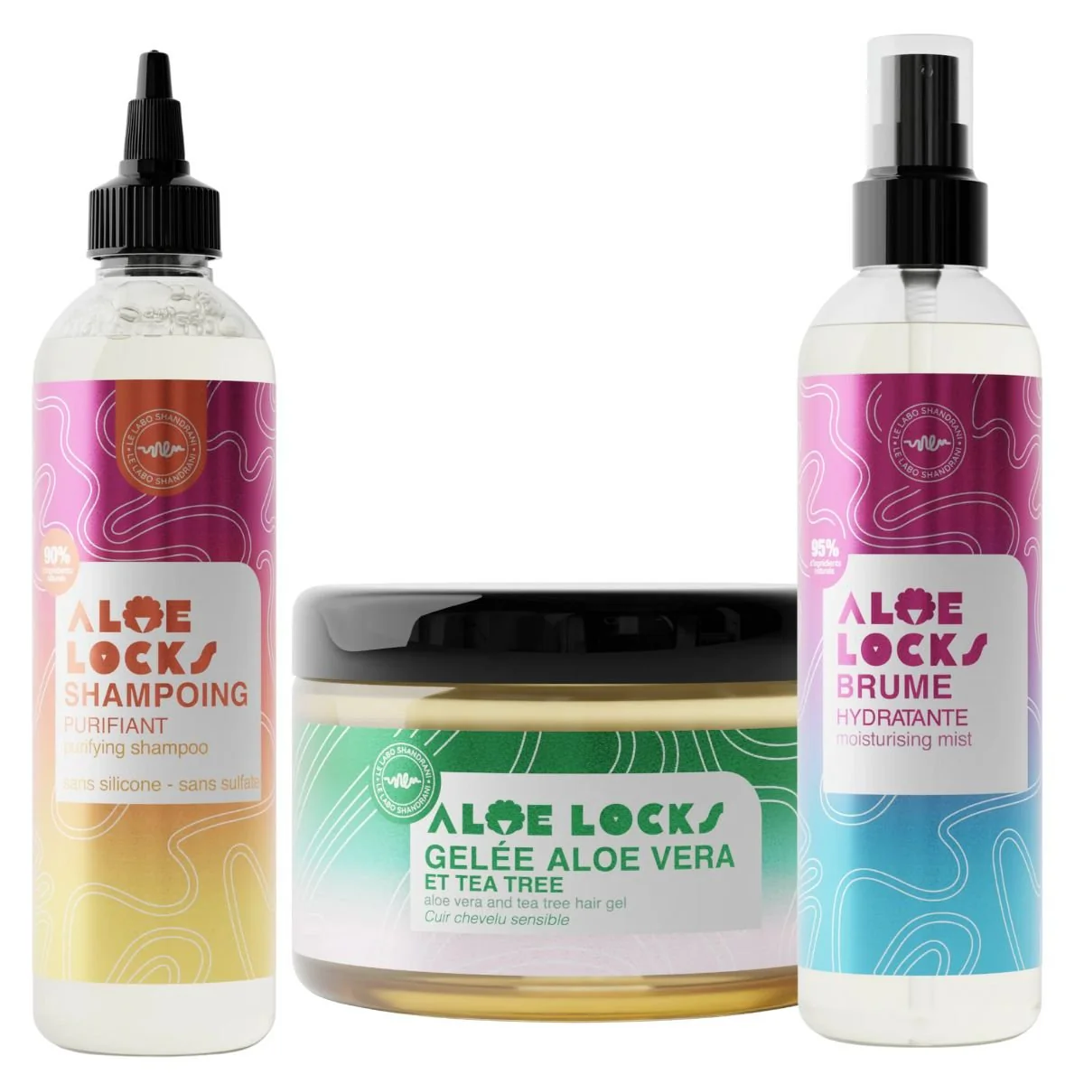 Aloe Locks • Pack shampoing + gelée Aloé Véra + spray