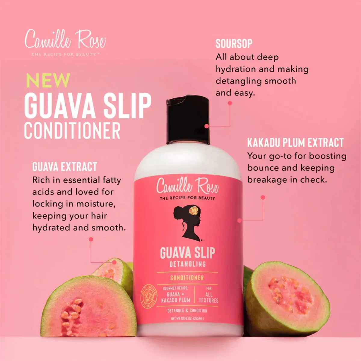 Camille Rose Naturals - Guava Slip Conditioner (après-shampoing) - Image 2