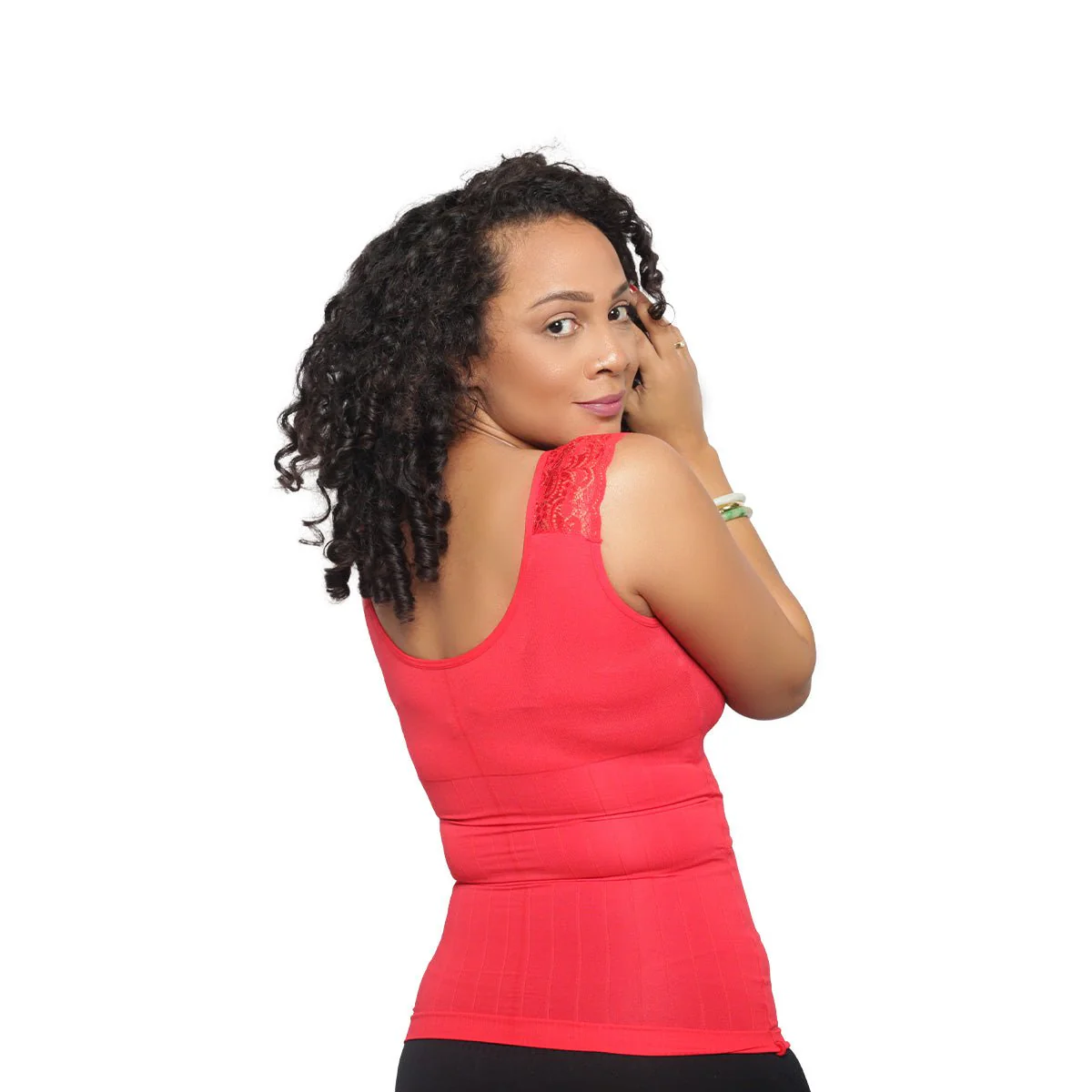 Body Shaper - Top Gainant avec bretelles en dentelle (101A) - Image 4