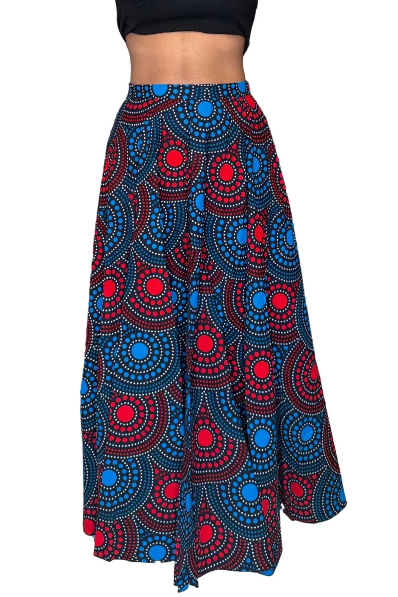 Colorful Black - Jupe longue Wax - Cosmic Dance - Image 2
