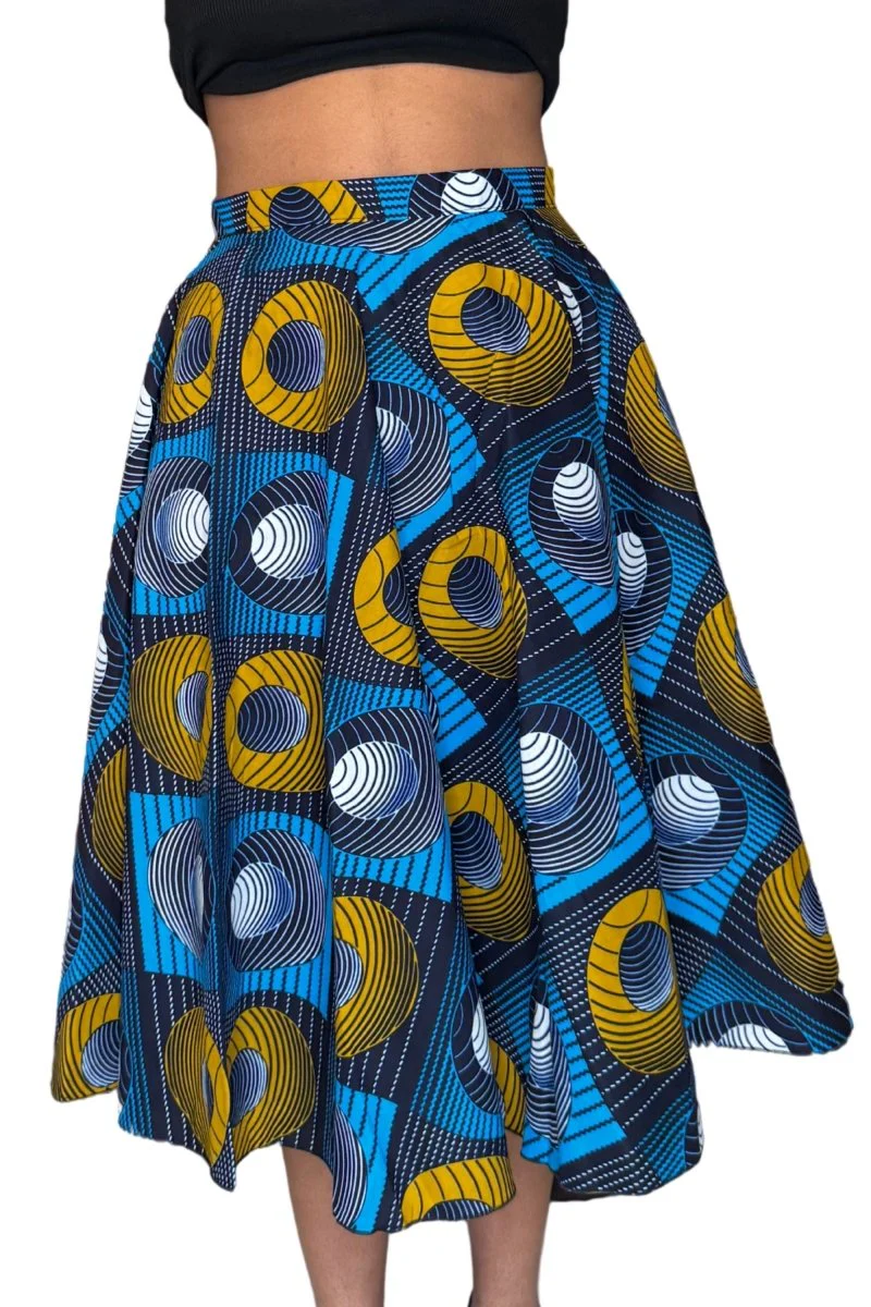 Colorful Black - Jupe midi Wax - Optical Vibes - Image 3