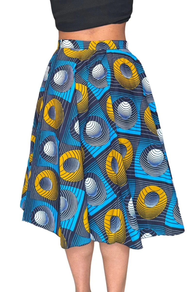 Colorful Black - Jupe midi Wax - Optical Vibes - Image 4